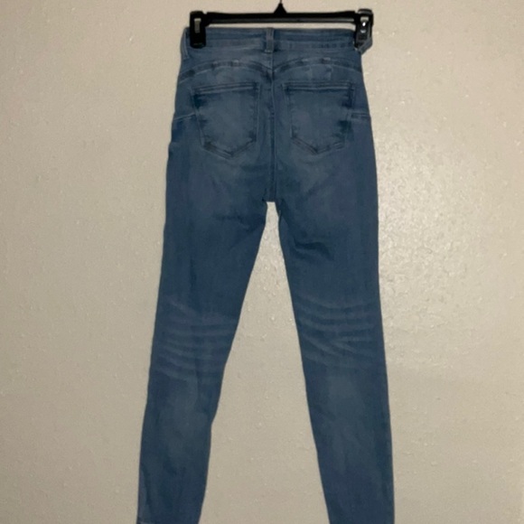 High Rise Blue Jeans with Tapered Fit - Picture 2 of 4